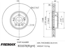Load image into Gallery viewer, Fremax Front LH and RH Disc Rotors for BMW X3 M40i G01 2.0 2017-2019