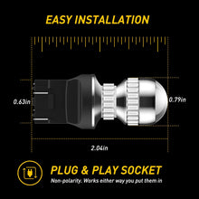 Load image into Gallery viewer, 2X T20 7443 7440 RED LED CAR BRAKE STOP TAIL LIGHT BULB GLOBES 54SMD 4014 NEWA