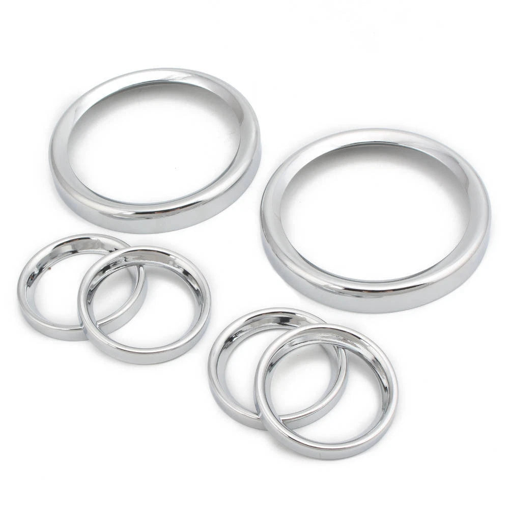 6pcs Instrument board Burst Gauge Bezel For Harley Electra Glide Street Glide ST