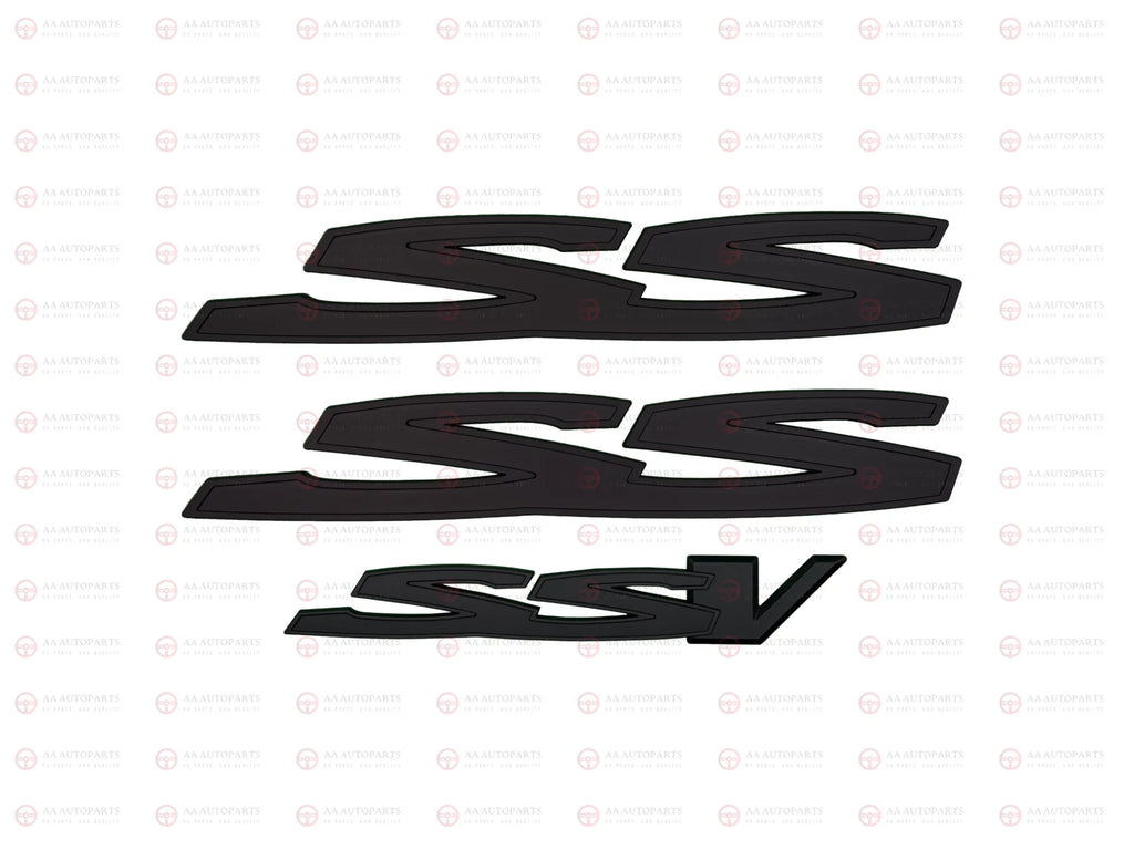 Matte Black Side Rear SS SSV Set Badge Emblem Holden Commodore VE VF SS 3PCS