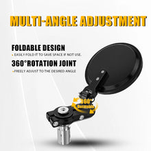Load image into Gallery viewer, 2X 7/8" Folding Bar End Motorcycle Side Mirrors For Street bikes Sports bikes