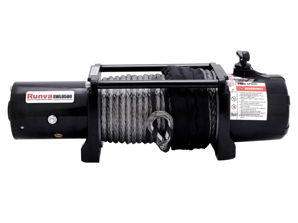 Runva EWL9500 4x4 Winch 12V 9500lb W/Synthetic Rope EWL950012VD