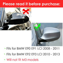 Load image into Gallery viewer, 2x For BMW E90 E91 2008-11 LCI Carbon Fiber Look M3 Style Side Mirror Cover Cap