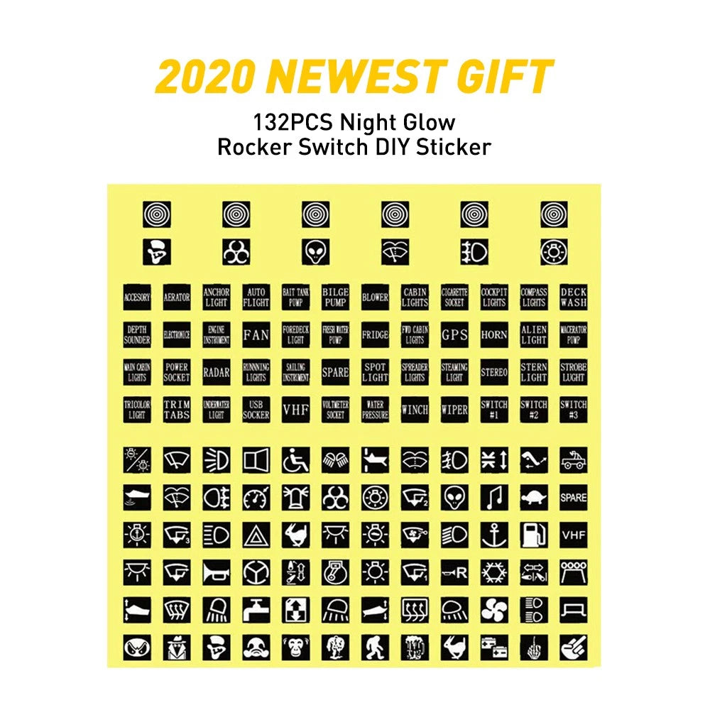 6 Gang Switch 12V Panel LED Rocker Light Circuit Breaker For Car RV Boat Marine