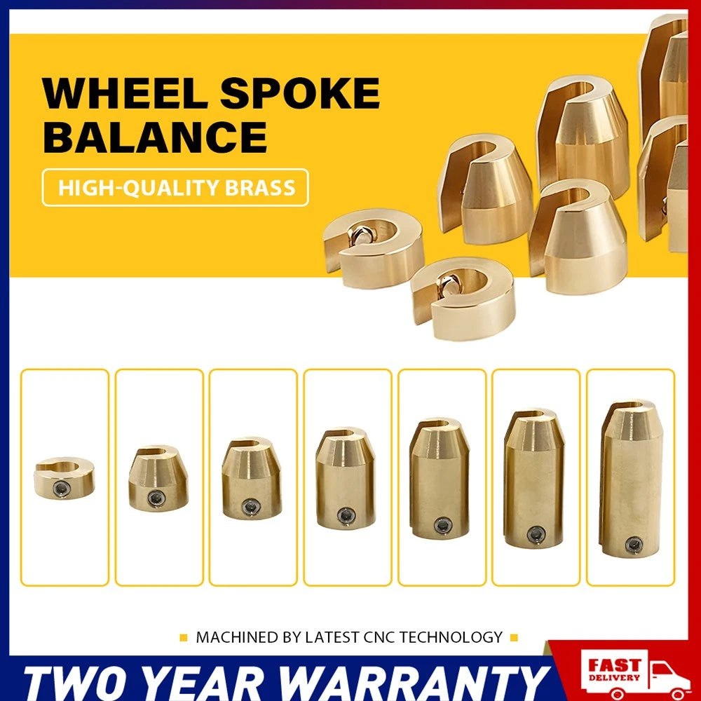 Universal Packed 14 Brass Motorcycle Wheel Spoke Balance Weights Set Refill Kit.