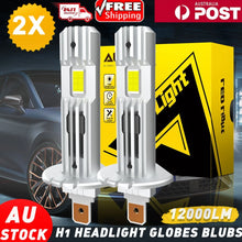Load image into Gallery viewer, 2PCS H7 H1 H4 H3 LED Headlight Globes Bulb Kit High/Low Beam 20000LM 6500K White
