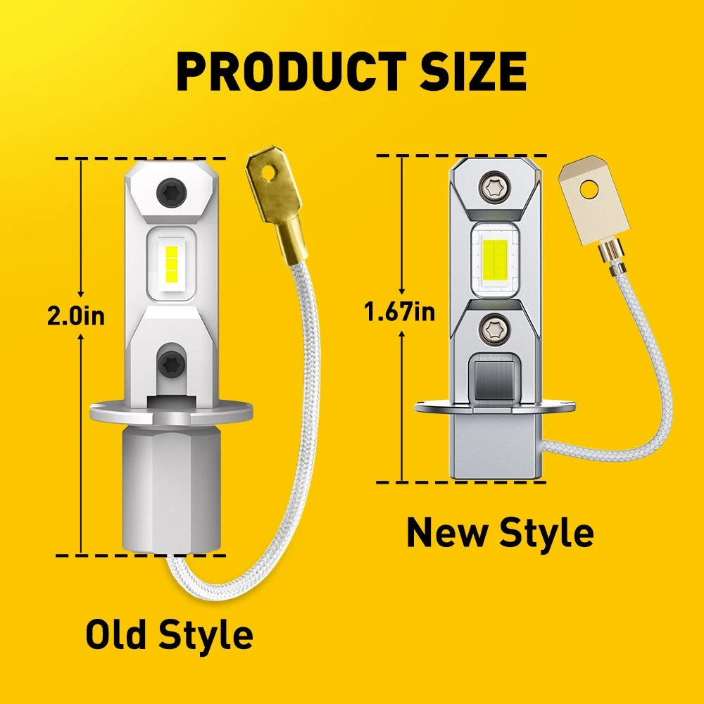 2PCS AUXITO H3 LED Headlight Globes Bulb Kit High/Low Beam 20000LM 6500K White Z