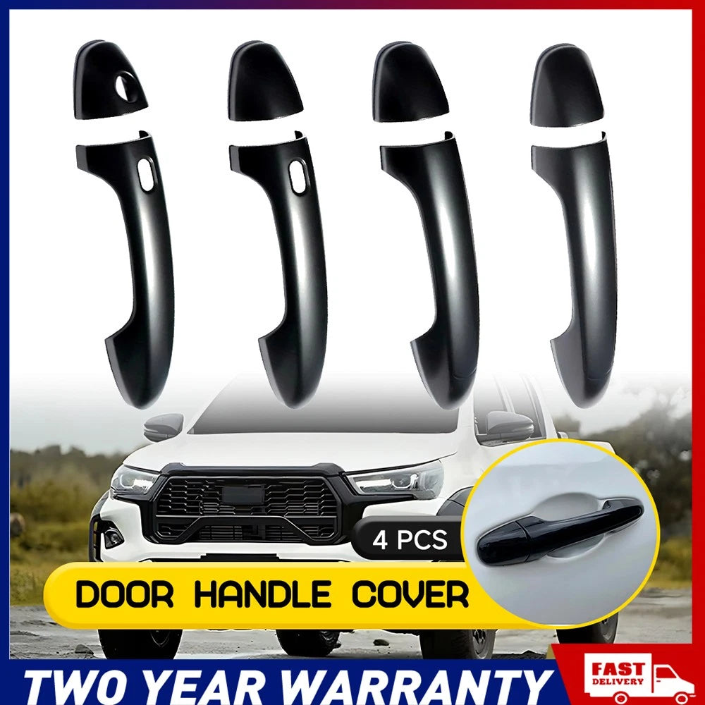 For Toyota Hilux 2015-2019 Door Handle Custom Matte Black Covers 4 Doors 4pcs