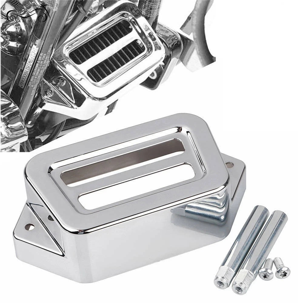 ABS Chrome Voltage Regulator Cover Fairing For Electra Glide Road King Glide ST
