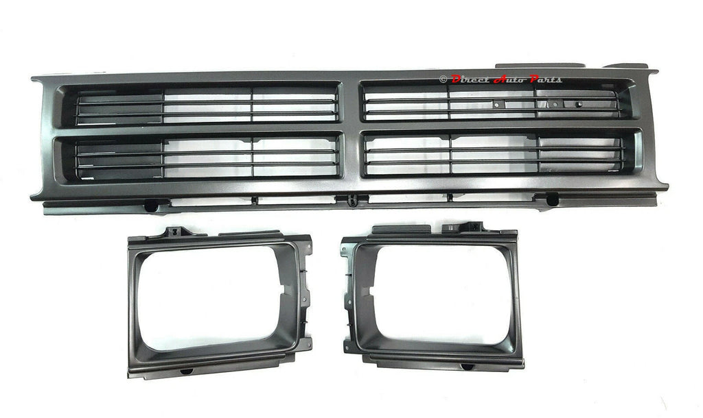 GRILLE + HEADLIGHT RIMS (BLACK) SUIT TOYOTA HILUX LN65 YN63 4WD 8/1983 - 8/1988