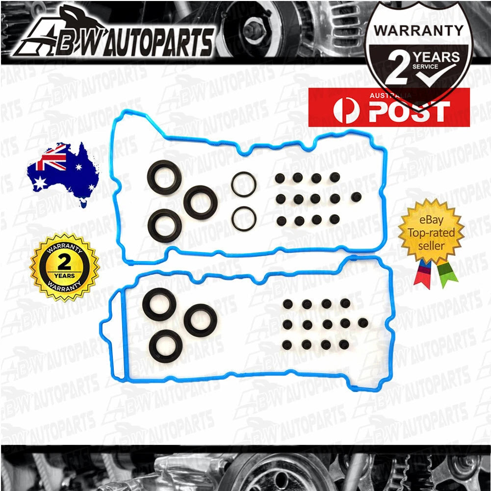 2 X VALVE TAPPET ROCKER COVER GASKET KIT - HOLDEN COMMODORE VZ VE VF ALLOYTEC V6