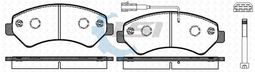 Front Heavy Duty Brake Pads and Disc Rotors set for Fiat Ducato 2.3 3.0 11-15