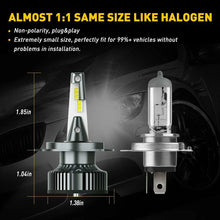 Load image into Gallery viewer, AUXITO H4 9003 LED Headlight Globe Kit Hi/Low Beam 24000lm 6500K Bright White A