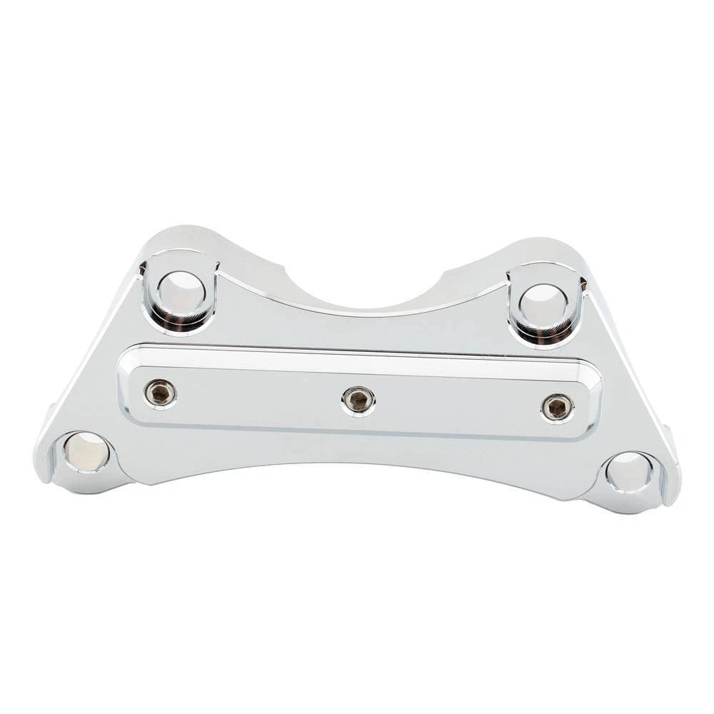 Chrome Handlebar Riser Top Clamp Mount For Harley Touring Street Glide Road King