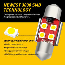 Load image into Gallery viewer, 4 x 31MM FESTOON 7020 4SMD LED INTERIOR DOME MAP LIGHT BULB GLOBE 12V CAR 4WD