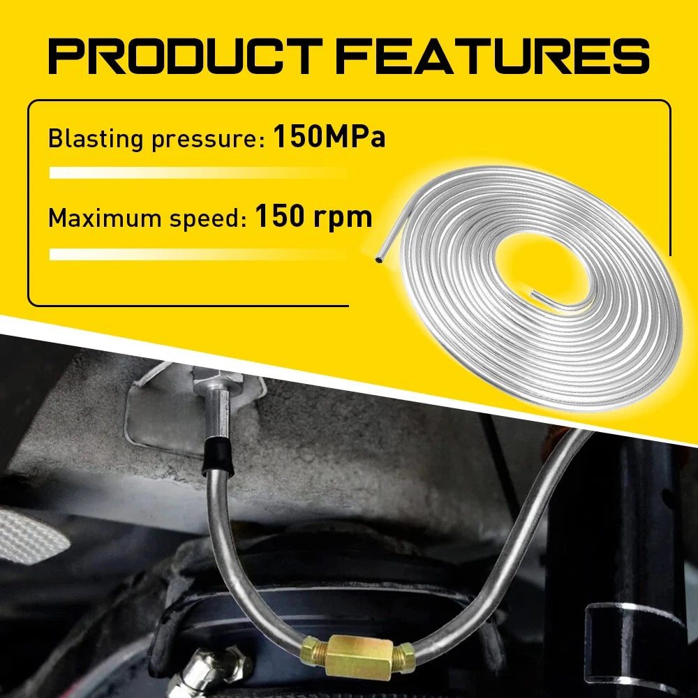 3/8"x7.6m Steel Brake Pipe Bundy Tube Coil Fuel Transmission Line Zinc Coated