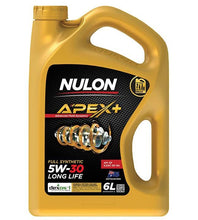 Load image into Gallery viewer, Nulon APEX+ 5W-30 Long Life Engine Oil 6L Full Synthetic APX5W30D1-6