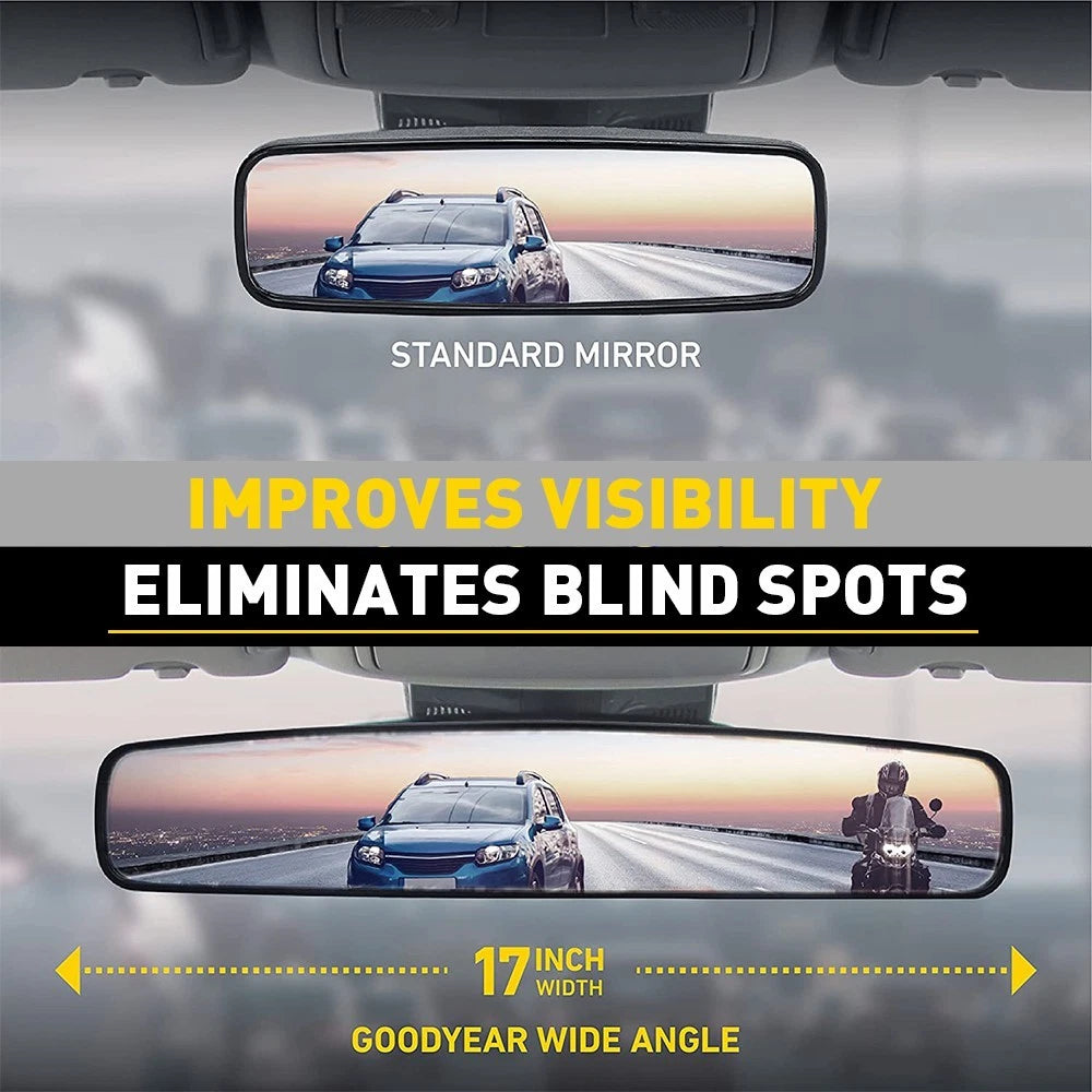 430MM Car Anti Glare Wide View Angle Rear Mirror Blind Spot Panoramic HD