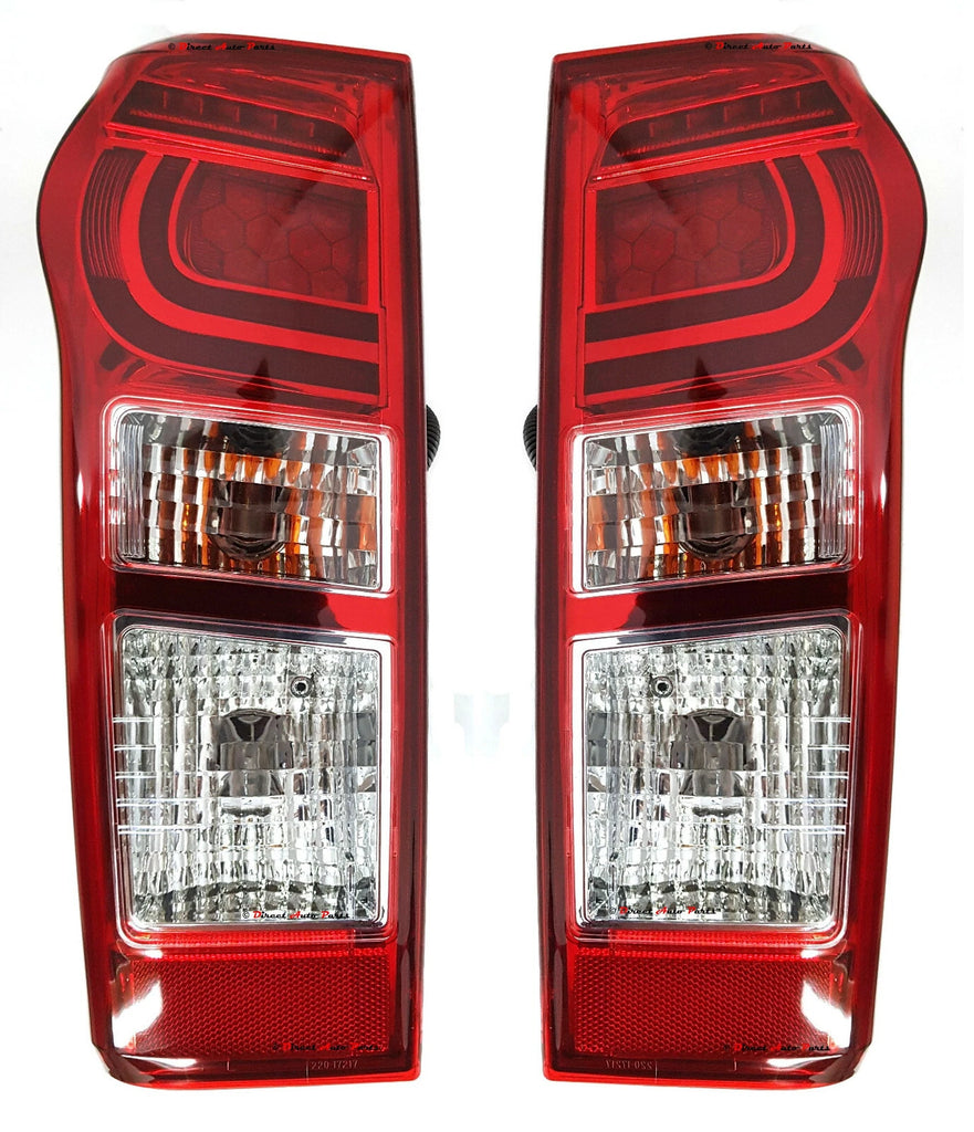 *NEW* TAIL LIGHT BACK LAMP (LED, CLEAR) for ISUZU D-MAX DMAX 9/2014 - 2019 PAIR