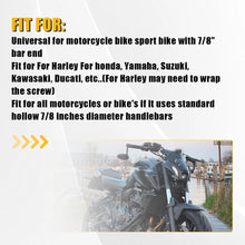 Load image into Gallery viewer, 7/8" Bar End Universal Black Motorcycle bike Rear Side View Mirrors Cafe Racer A