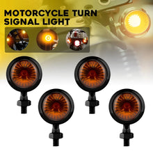 Load image into Gallery viewer, 4X Vintage Motorcycle Indicators Amber Turn Signal Light Blinker Bullet Lamp 12V