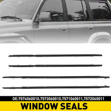 Load image into Gallery viewer, 4x Window Chrome Trim Seal All Doors For 1990-1997 Toyota Landcruiser 80 Series