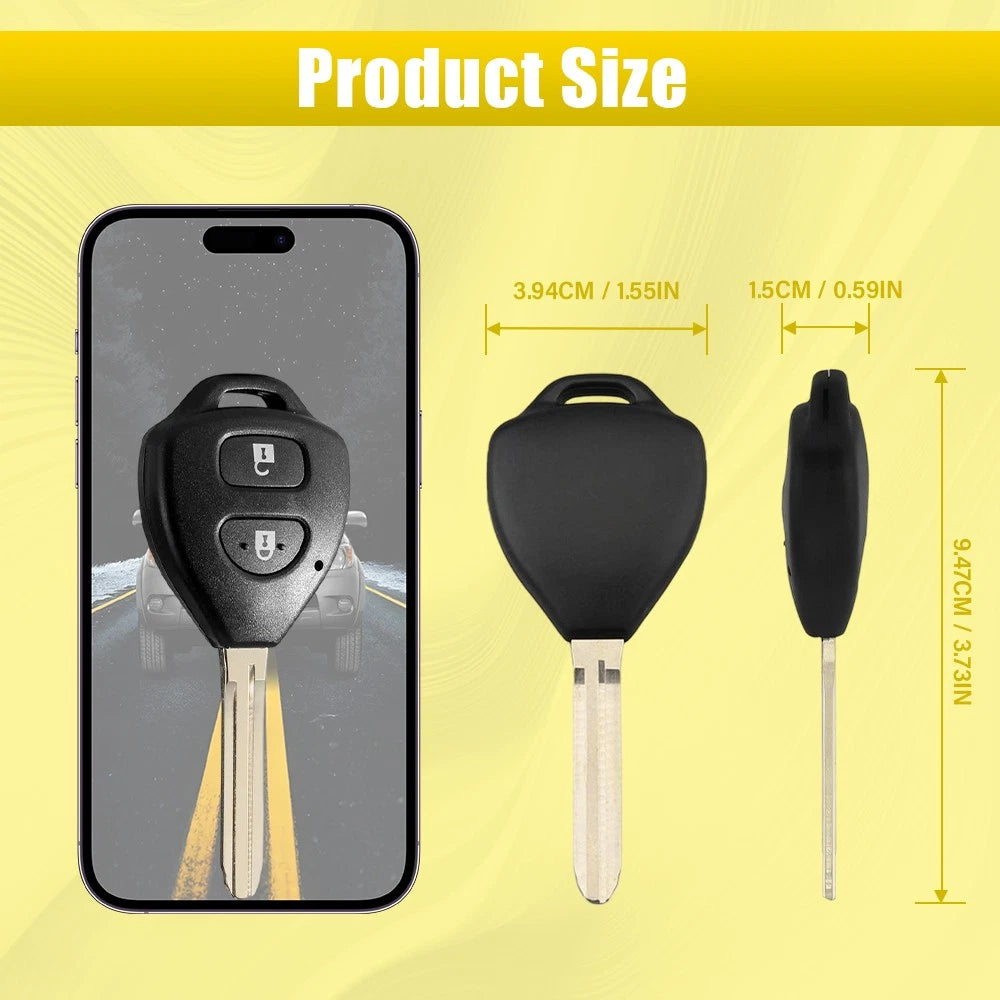 2x Complete Remote Key Fob To For Toyota HILUX 2009 2010 2011 2012 2013- 2015 G