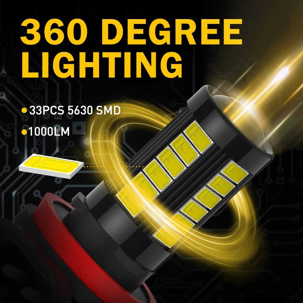 Waterproof H11 H8 H9 Xenon 6500k Car White Head Halogen Light Lamp Globes Bulbs