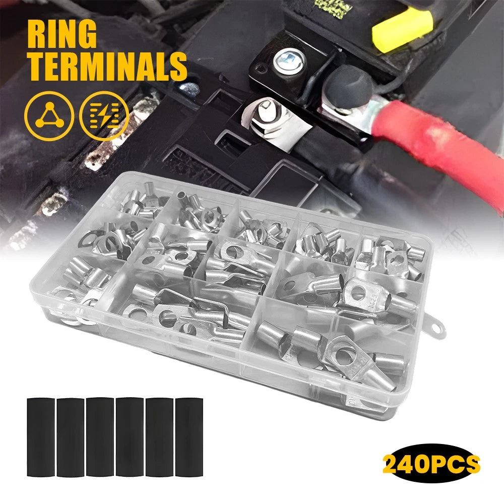 Battery Copper Crimp Terminals Cable Lug Eyelet Wire Ring Connector 6MM² - 95MM²