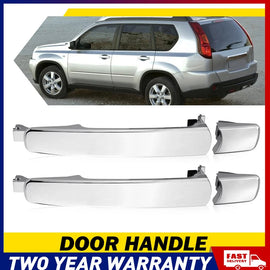 Pair Chrome Rear Right Left Outer Door Handle For Nissan X-Trail T31 1 2 2010-13
