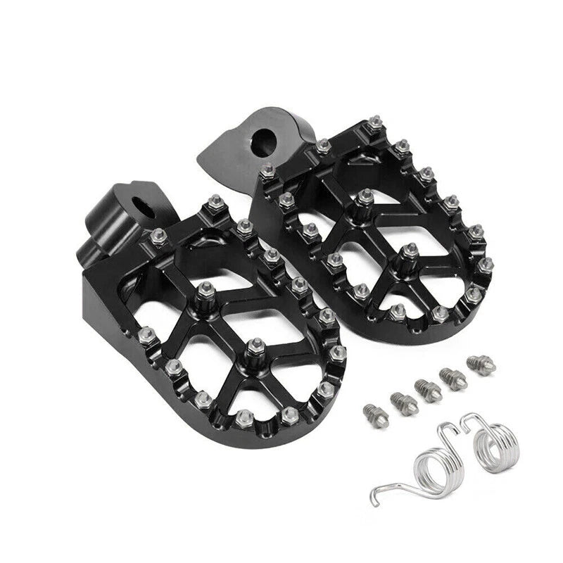 CNC MX Foot Pegs Footrests for Yamaha YZ85 YZ125 YZ250 YZ250 WR250 WR450F Black