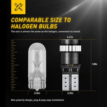 Load image into Gallery viewer, 6000K W5W T10 168 LED globe Light Bulb Number License Plate Indicator 40x A