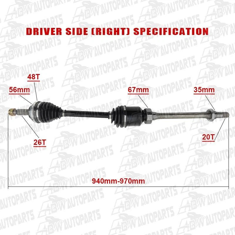 PAIR x CV Joint Drive Shafts for Toyota Celica ST204R 2.2L FWD Coupe 1994-1999