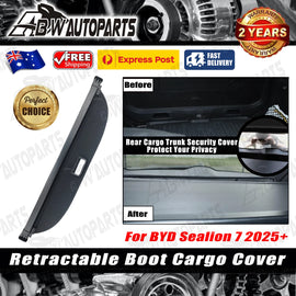 Retractable Cargo Cover For BYD Sealion 7 2025+ Boot Trunk Shade Shield Luggage