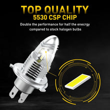 Load image into Gallery viewer, AUXITO Pair H4 Headlight Globe Light LED 6000K High Low Beam Bulbs Kit White