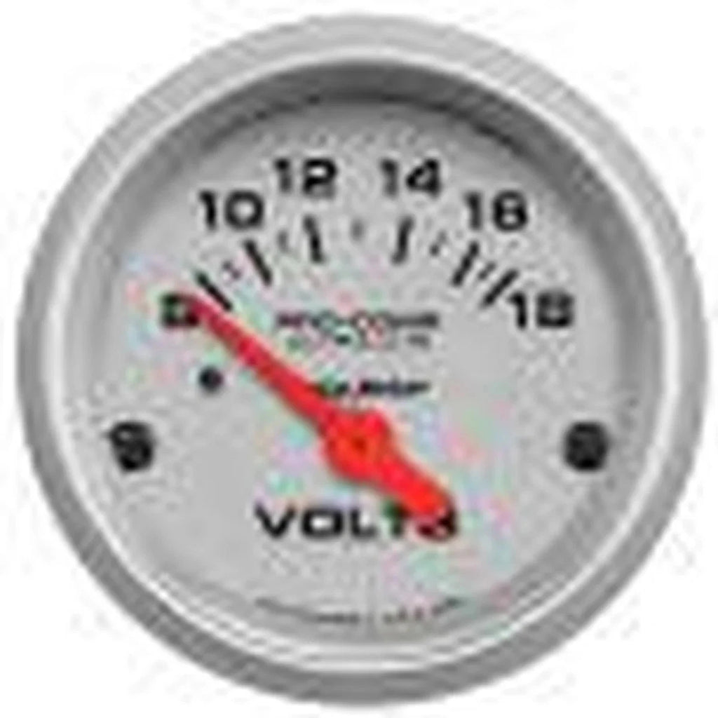 Autometer Ultra-Lite 2-1/16in Volt Meter Gauge 8-18V Short Sweep Electric AU4391