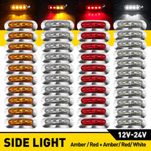 Load image into Gallery viewer, 10X CLEARANCE LIGHT LED SIDE MARKER AMBER RED WHITE TRAILER TRUCK CARAVAN 12-24V