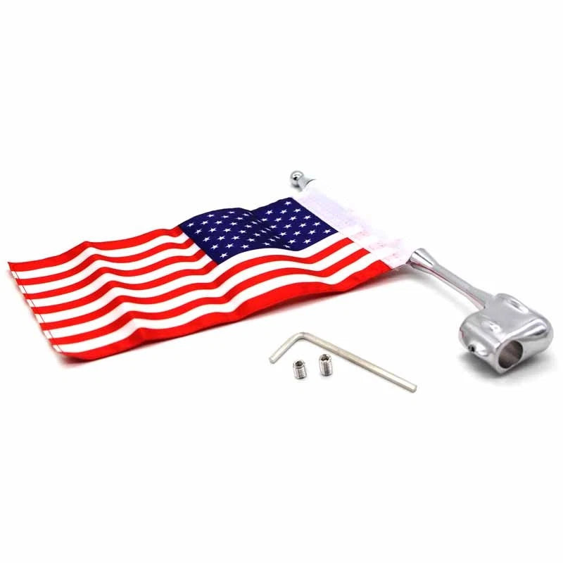 For Honda Goldwing GL1800 2001-2011 Motorcycle USA American Flag & Flag Pole ST