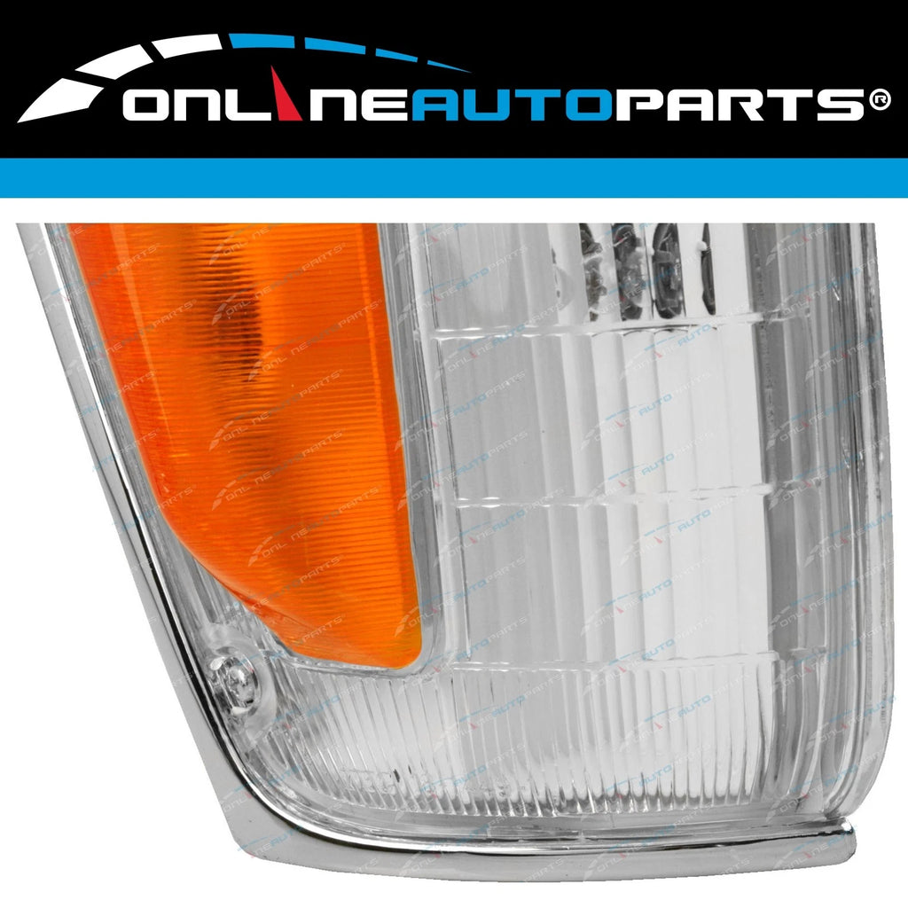 Pair Chrome Trim Corner Indicator Park Lights for Toyota Hilux 4WD Set 1988~1991