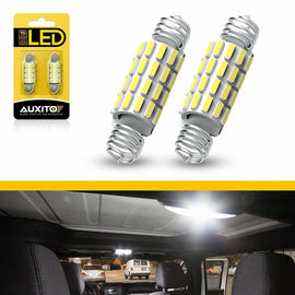 2Pcs AUXITO LED Bulb For Car 4014 24SMD 42mm Festoon 39mm Led Bulbs White