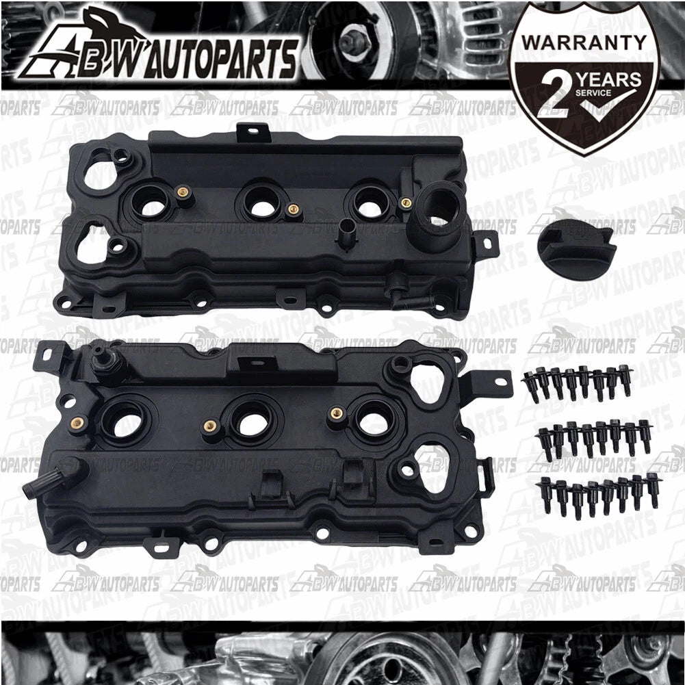 Engine Valve Cover Pair w/ Gasket LH RH Sides for Nissan Infinity VQ35HR