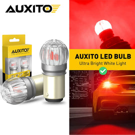 2X BAY15D 1157 P21/5W RED 6SMD LED BRAKE STOP TAIL LIGHT CANBUS BULB GLOBE 12V