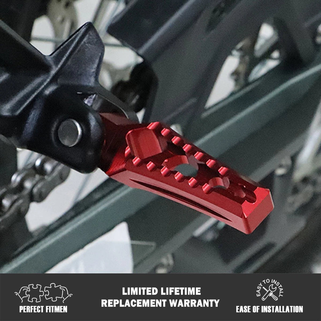 Anodized Red Aluminum Rear Passenger Foot Pegs Pedal for Surron Ultra Bee 2023+