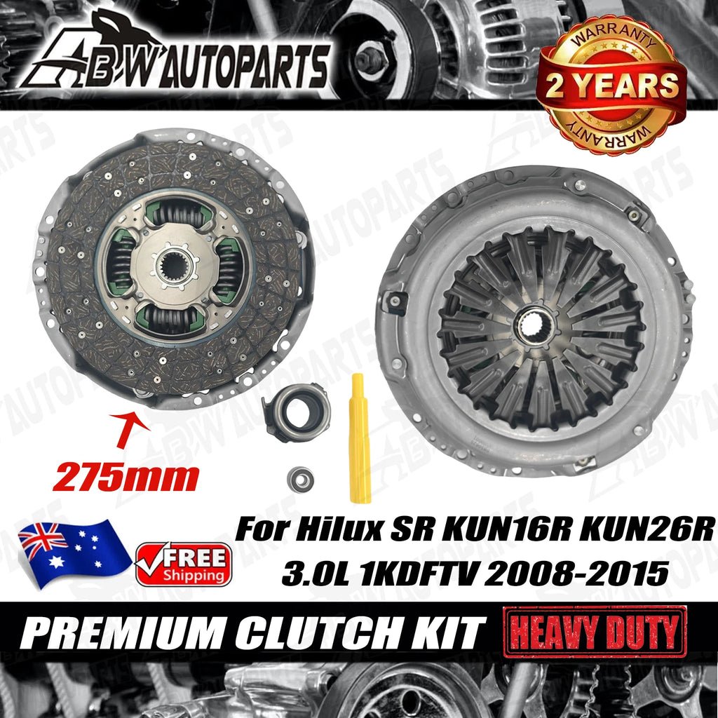 Clutch Kit for Hilux KUN16R KUN26R 3.0L 1KDFTV 08/2008-09/2015 275mm HEAVY DUTY