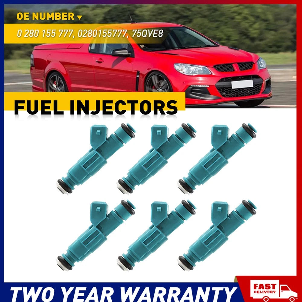 6X Fuel Injectors For Holden Commodore VR VS VT VU VX VY V6 VQ 3.8L 0280155777