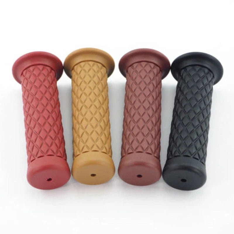 7/8" Retro Vintage Motorcycle Handlebar Hand Grip 22mm Universal Rubber ST