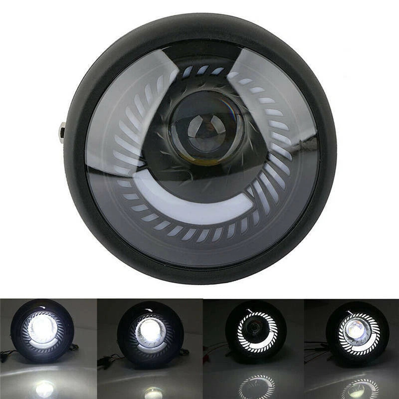 6.5" Motorcycle LED Headlight Universal for Harley Cafe Racer Chopper Bobber ST