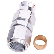 Load image into Gallery viewer, Aeroflow AF109-05S 5/16" Hard Line To -6AN Female Adapter Silver W/ Olive
