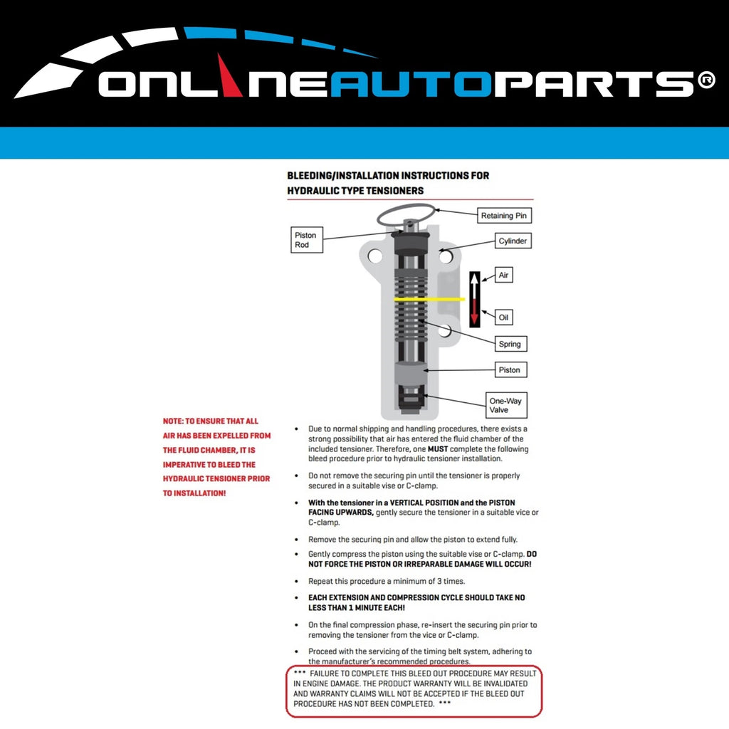 Hydraulic Auto Timing Belt Tensioner for Subaru Impreza G3 2.0L 4cyl EJ204