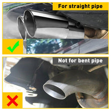 Load image into Gallery viewer, Silver Twin Outlet Car Exhaust Muffler Tip Tail Universal 2.5 Throat inlet Tips